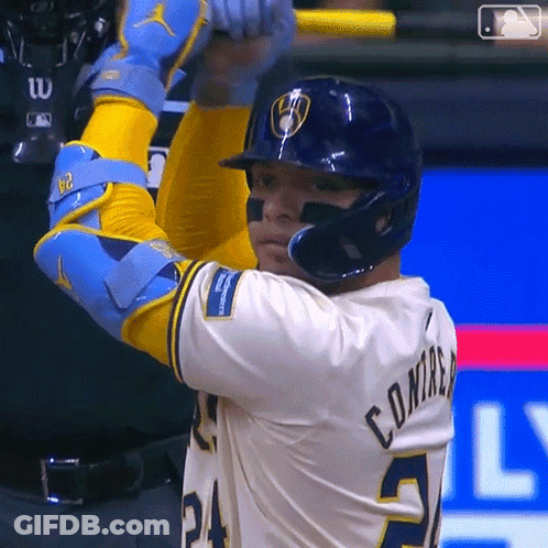 Baseball Player Number 24 Swinging At Ball GIF