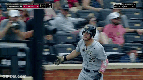 Baseball Player Number 25 Running GIF