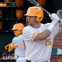 Baseball Player Number 25 Swinging Bat GIF