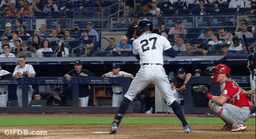 Baseball Player Number 27 GIF