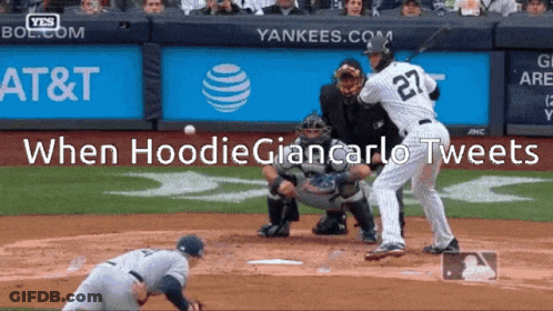 Baseball Player Number 27 Swinging GIF