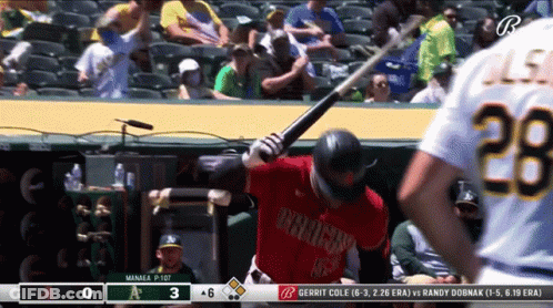 Baseball Player Number 28 GIF