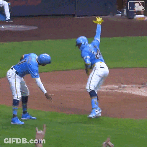 Baseball Player Number 28 Dancing On Field GIF