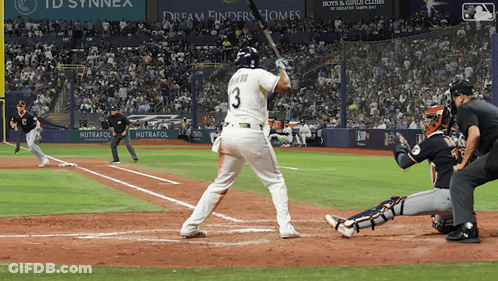 Baseball Player Number 3 At Bat GIF