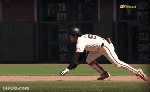 Baseball Player Number 3 Running GIF