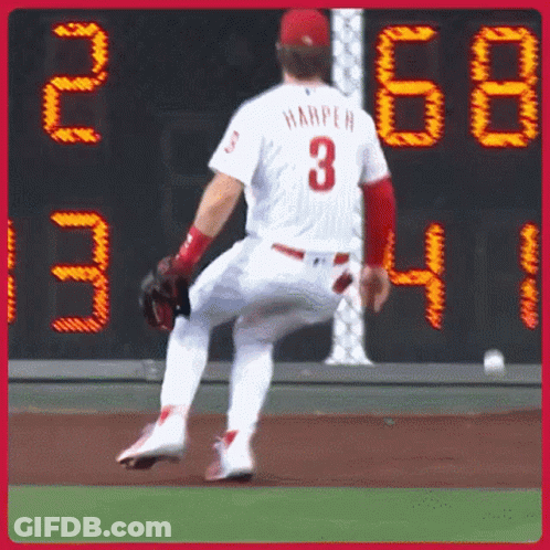 Baseball Player Number 3 Running GIF