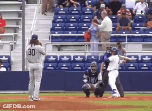 Baseball Player Number 30 GIF