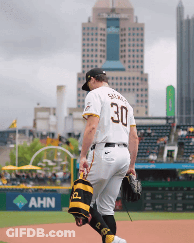 Baseball Player Number 30 Walking Off Field GIF