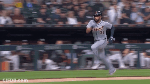 Baseball Player Number 31 Running On Field GIF