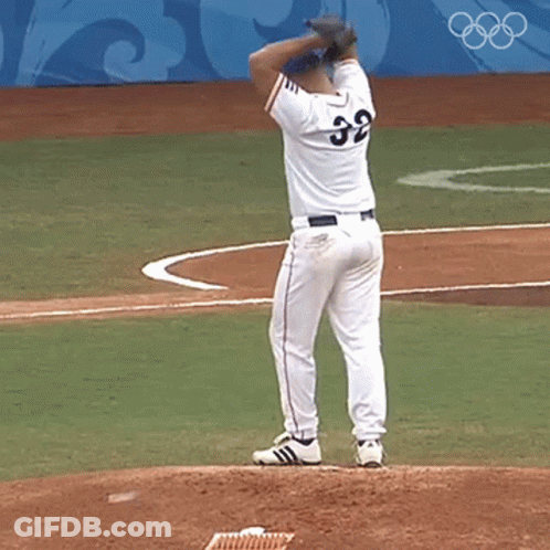 Baseball Player Number 32 On Mound GIF