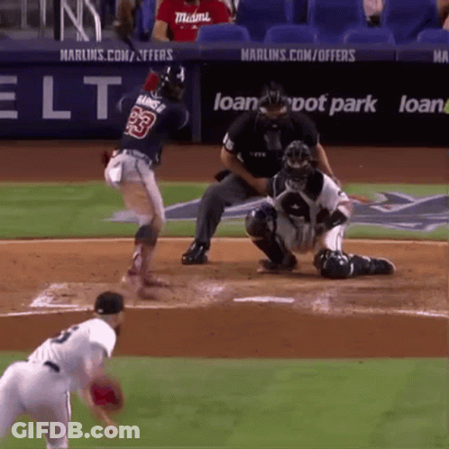 Baseball Player Number 33 GIF