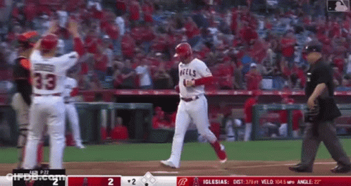 Baseball Player Number 33 Running To Home Plate GIF