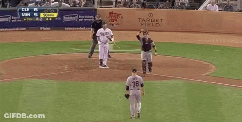 Baseball Player Number 38 GIF