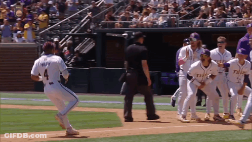 Baseball Player Number 4 GIF