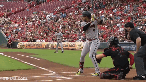 Baseball Player Number 4 GIF