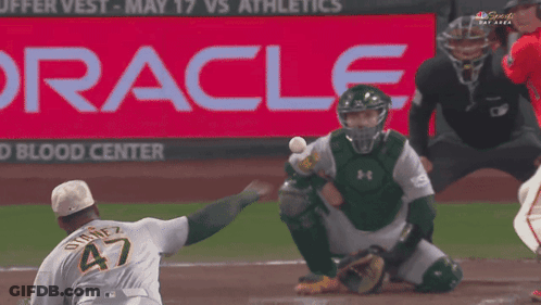 Baseball Player Number 4 GIF