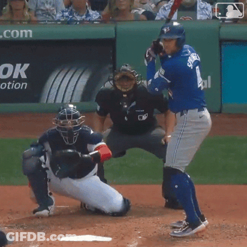 Baseball Player Number 4 Swinging GIF