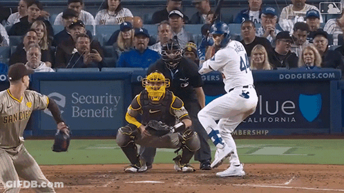 Baseball Player Number 4 Swinging GIF