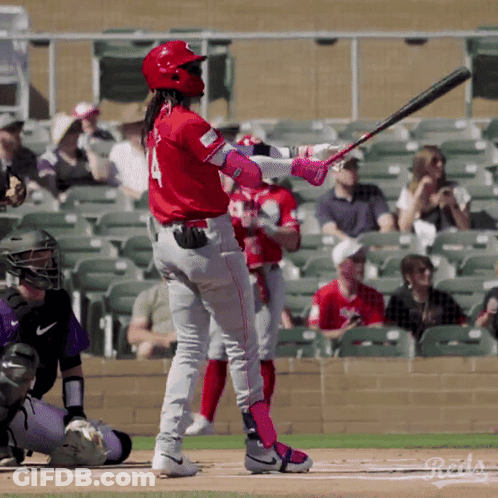 Baseball Player Number 4 GIF