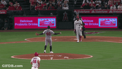 Baseball Player Number 40 GIF