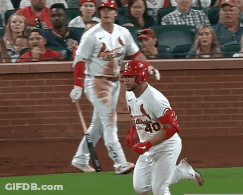 Baseball Player Number 40 Running GIF