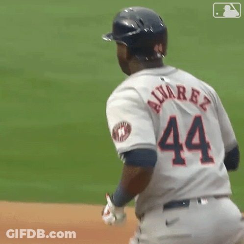 Baseball Player Number 44 Running GIF