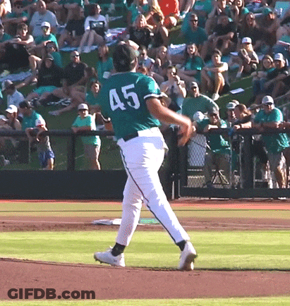 Baseball Player Number 45 GIF