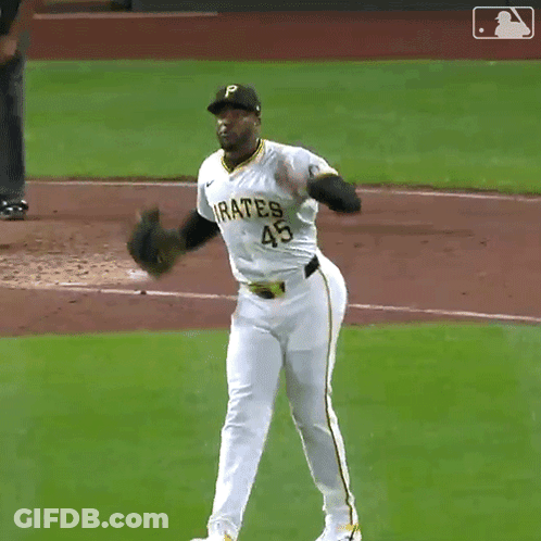 Baseball Player Number 45 GIF