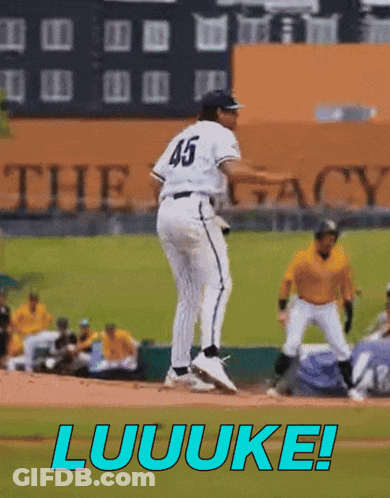 Baseball Player Number 45 GIF