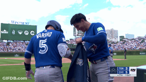 Baseball Player Number 5 GIF