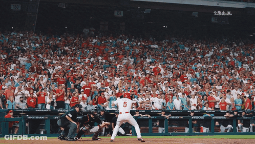Baseball Player Number 5 Shirt GIF
