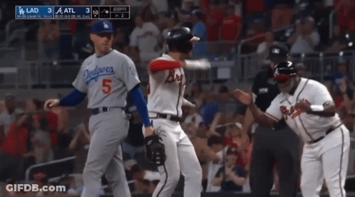 Baseball Player Number 5 Talking GIF