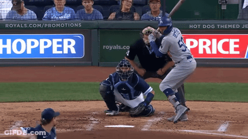 Baseball Player Number 55 At Bat GIF