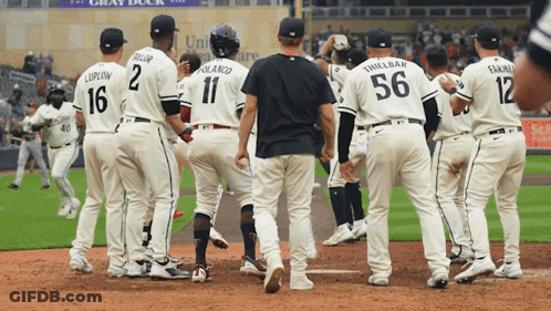 Baseball Player Number 56 With Teammates GIF