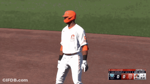 Baseball Player Number 6 On Field GIF