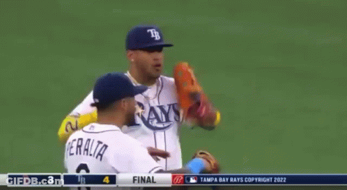 Baseball Player Number 6 Talking To Another GIF