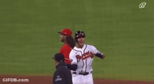 Baseball Player Number 6 Talking To Referee GIF