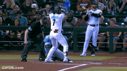 Baseball Player Number 7 GIF