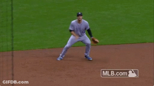 Baseball Player Number 8 Crawling On Field GIF