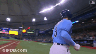 Baseball Player Number 8 GIF