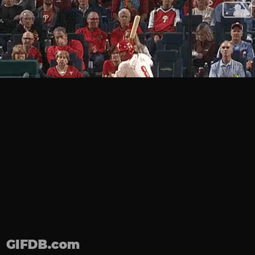 Baseball Player Number 8 GIF