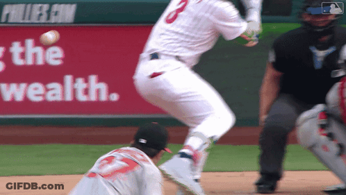Baseball Player Number 8 GIF
