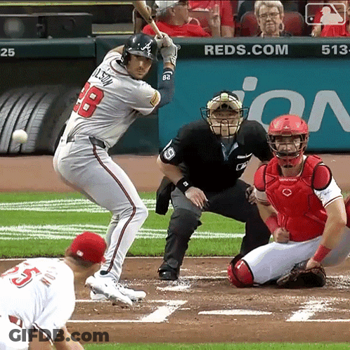 Baseball Player Number 8 GIF