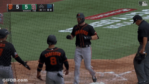 Baseball Player Number 8 Walking To Base GIF