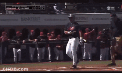 Baseball Player Number 9 GIF