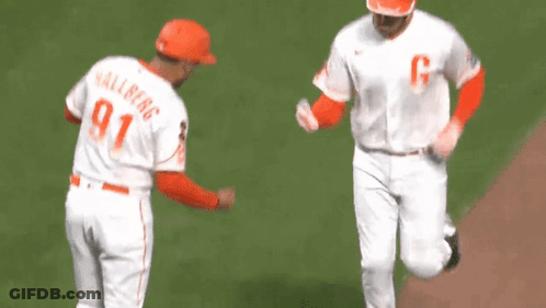 Baseball Player Number 91 Running GIF