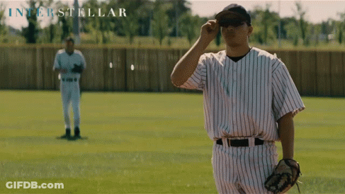 Baseball Player On Field With Interstellar GIF