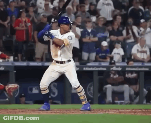 Baseball Player Preparing To Swing GIF