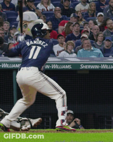 Baseball Player Ramirez About To Swing GIF