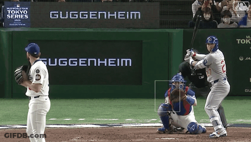 Baseball Player Ready To Bat Guggenheim Sign GIF